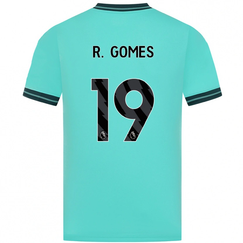Danxen Kobiety Rodrigo Gomes #19 Błękitno-Zielony Wyjazdowa Koszulka 2025/26 Koszulki Klubowe