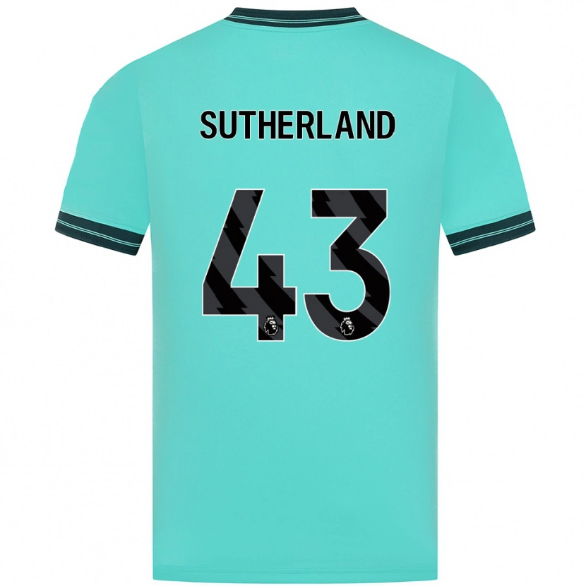 Danxen Kobiety Ethan Sutherland #43 Błękitno-Zielony Wyjazdowa Koszulka 2025/26 Koszulki Klubowe