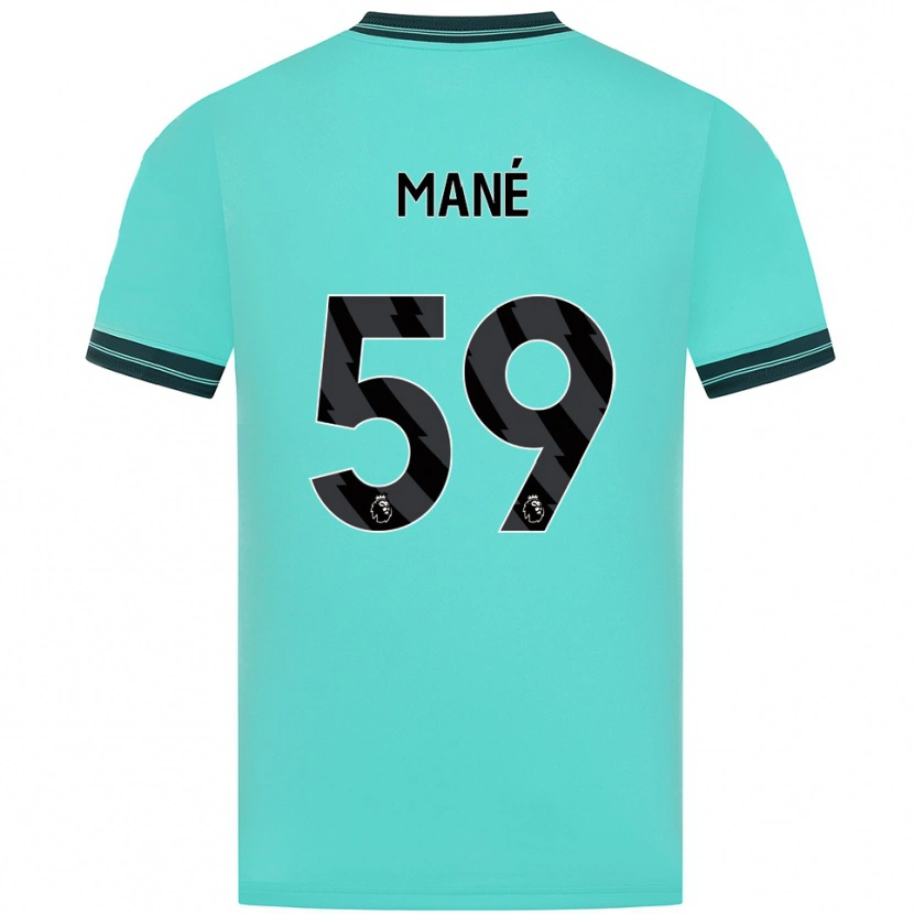 Danxen Kobiety Mateus Mané #59 Błękitno-Zielony Wyjazdowa Koszulka 2025/26 Koszulki Klubowe
