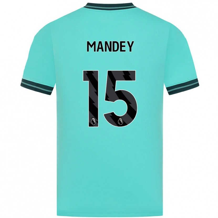 Danxen Kobiety Ziyad Mandey #15 Błękitno-Zielony Wyjazdowa Koszulka 2025/26 Koszulki Klubowe