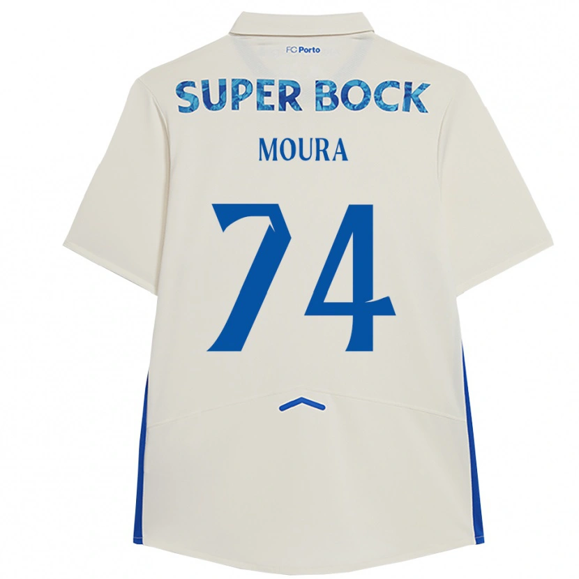Danxen Kobiety Francisco Moura #74 Biało-Niebieski Trzeci Komplet Koszulka 2025/26 Koszulki Klubowe