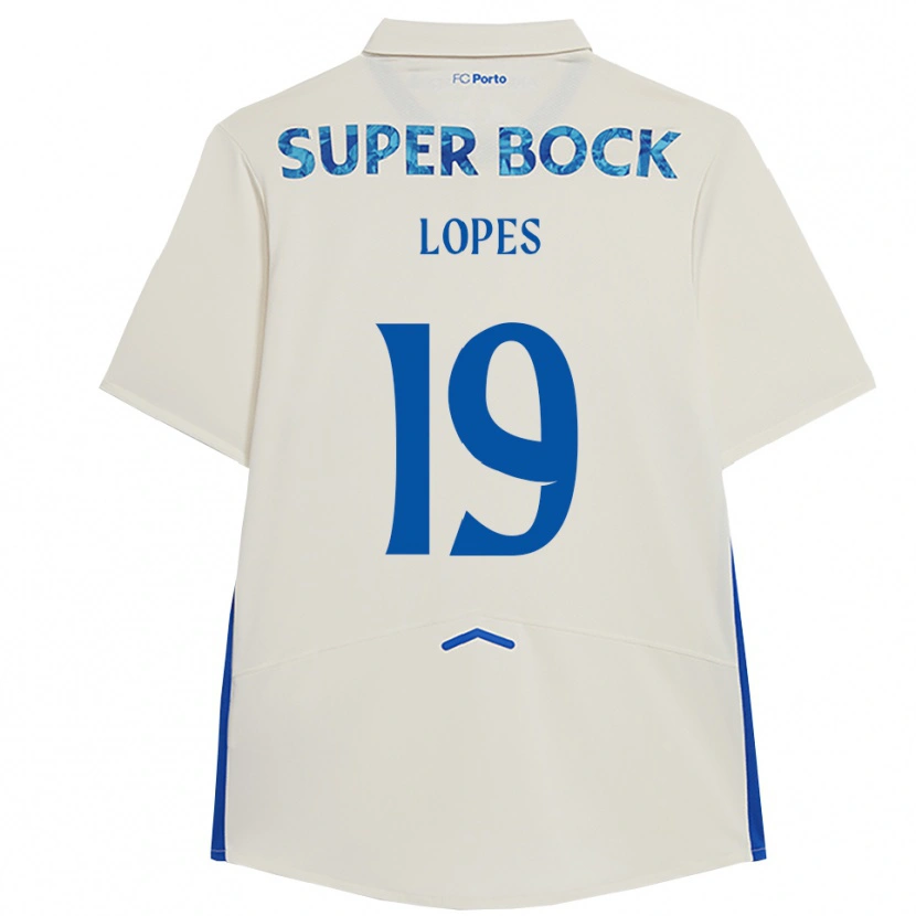 Danxen Kobiety João Lopes #19 Biało-Niebieski Trzeci Komplet Koszulka 2025/26 Koszulki Klubowe
