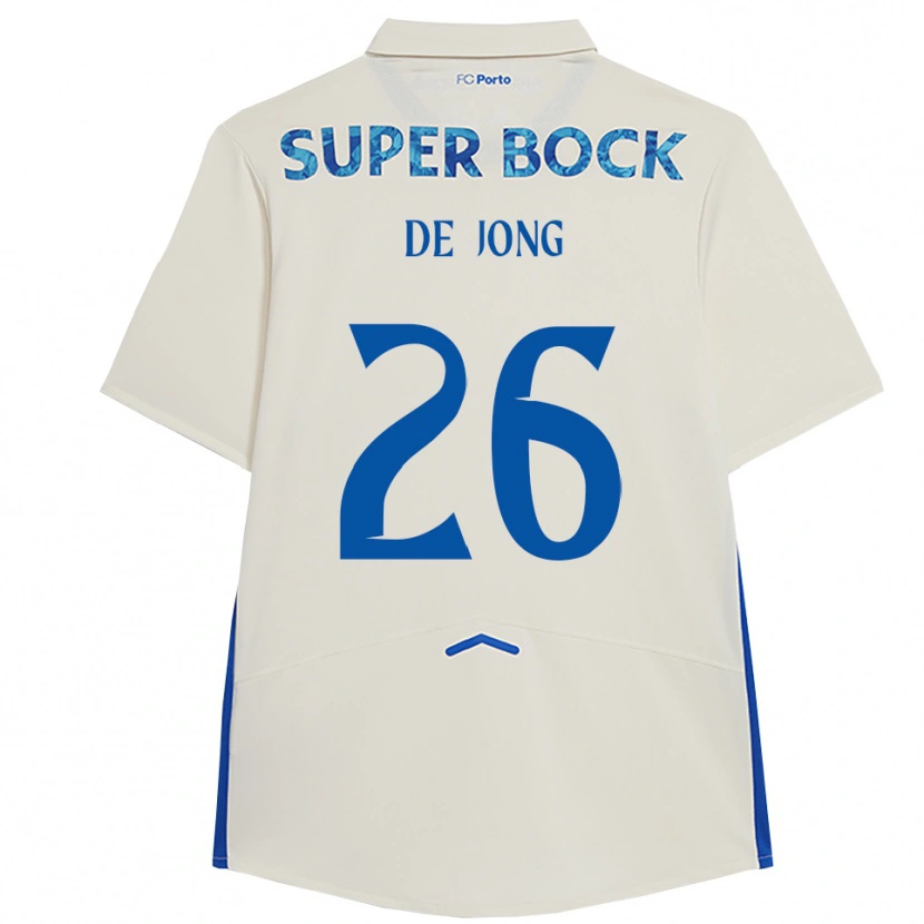 Danxen Kobiety Luuk De Jong #26 Biało-Niebieski Trzeci Komplet Koszulka 2025/26 Koszulki Klubowe