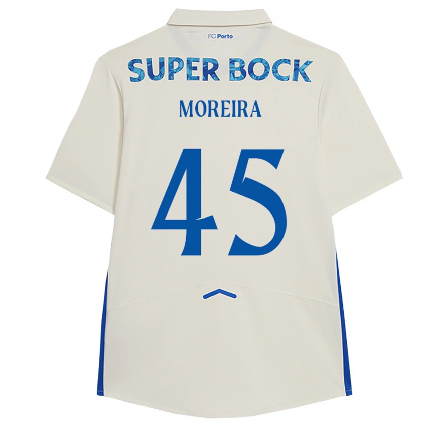 Danxen Kobiety João Moreira #45 Biało-Niebieski Trzeci Komplet Koszulka 2025/26 Koszulki Klubowe