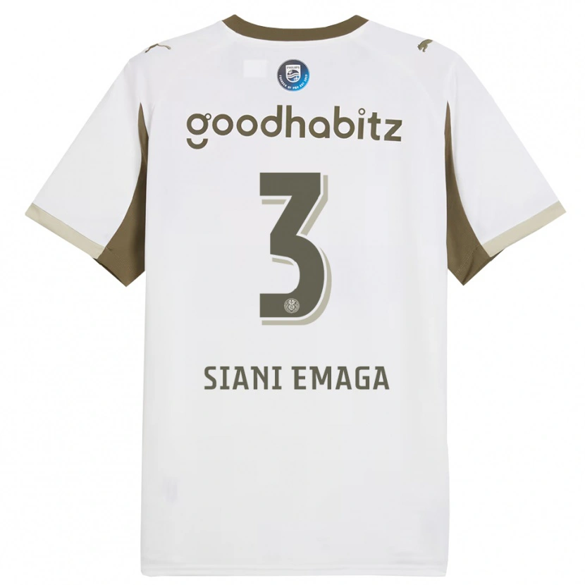 Danxen Kobiety Ezechiel Siani Emaga #3 Biało-Szary Trzeci Komplet Koszulka 2025/26 Koszulki Klubowe