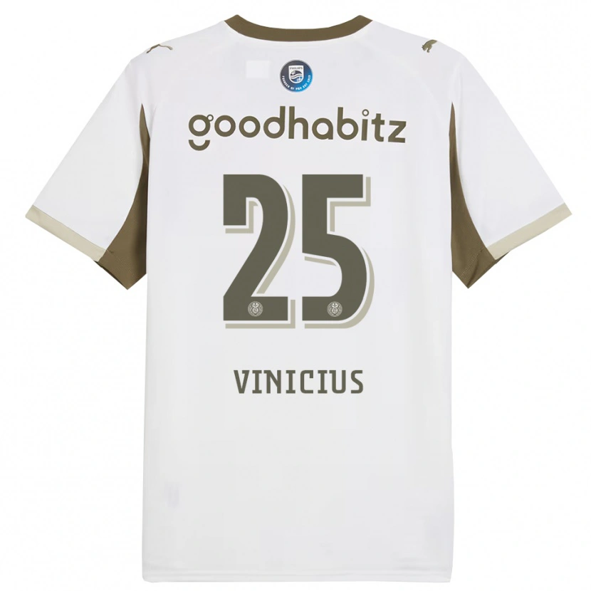 Danxen Kobiety Carlos Vinicius #25 Biało-Szary Trzeci Komplet Koszulka 2025/26 Koszulki Klubowe