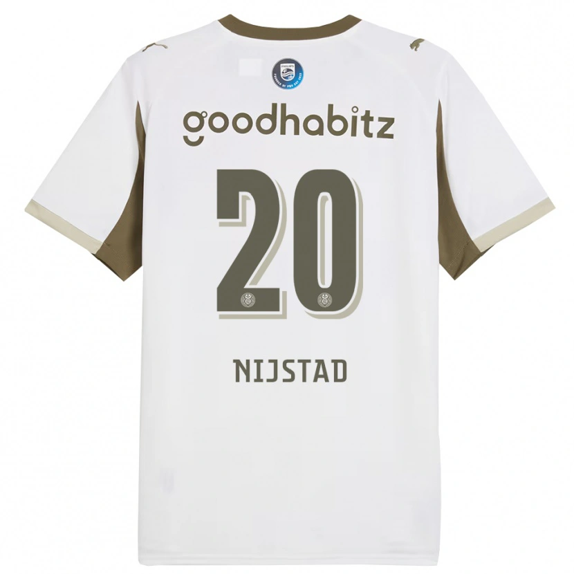 Danxen Kobiety Nina Nijstad #20 Biało-Szary Trzeci Komplet Koszulka 2025/26 Koszulki Klubowe