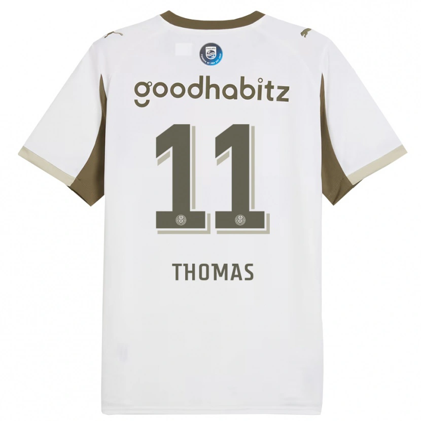 Danxen Kobiety Ayodele Thomas #11 Biało-Szary Trzeci Komplet Koszulka 2025/26 Koszulki Klubowe