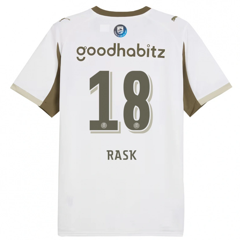 Danxen Kobiety Caroline Rask #18 Biało-Szary Trzeci Komplet Koszulka 2025/26 Koszulki Klubowe