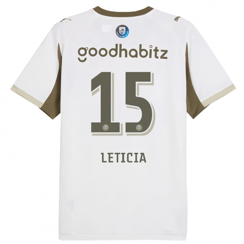Danxen Kobiety Brazil Bra Leticia #15 Biało-Szary Trzeci Komplet Koszulka 2025/26 Koszulki Klubowe