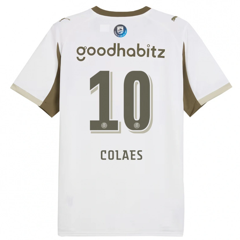 Danxen Kobiety Jonas Colaes #10 Biało-Szary Trzeci Komplet Koszulka 2025/26 Koszulki Klubowe
