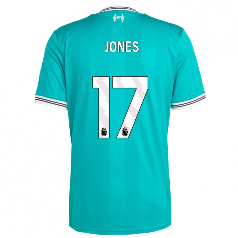 Danxen Kobiety Curtis Jones #17 Zielono-Biały Trzeci Komplet Koszulka 2025/26 Koszulki Klubowe