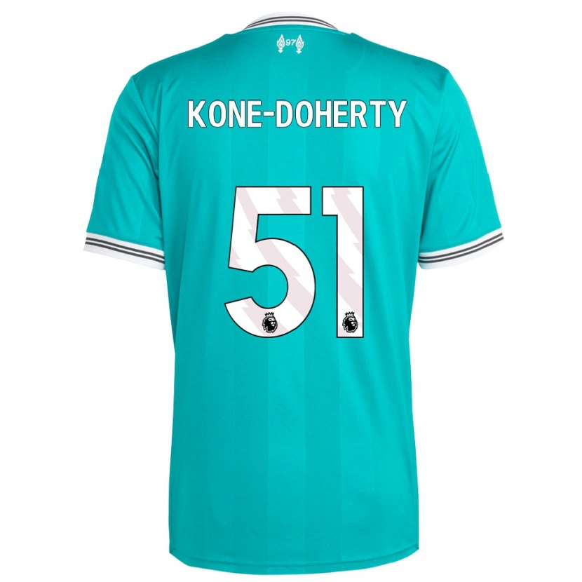 Danxen Kobiety Trent Kone-Doherty #51 Zielono-Biały Trzeci Komplet Koszulka 2025/26 Koszulki Klubowe