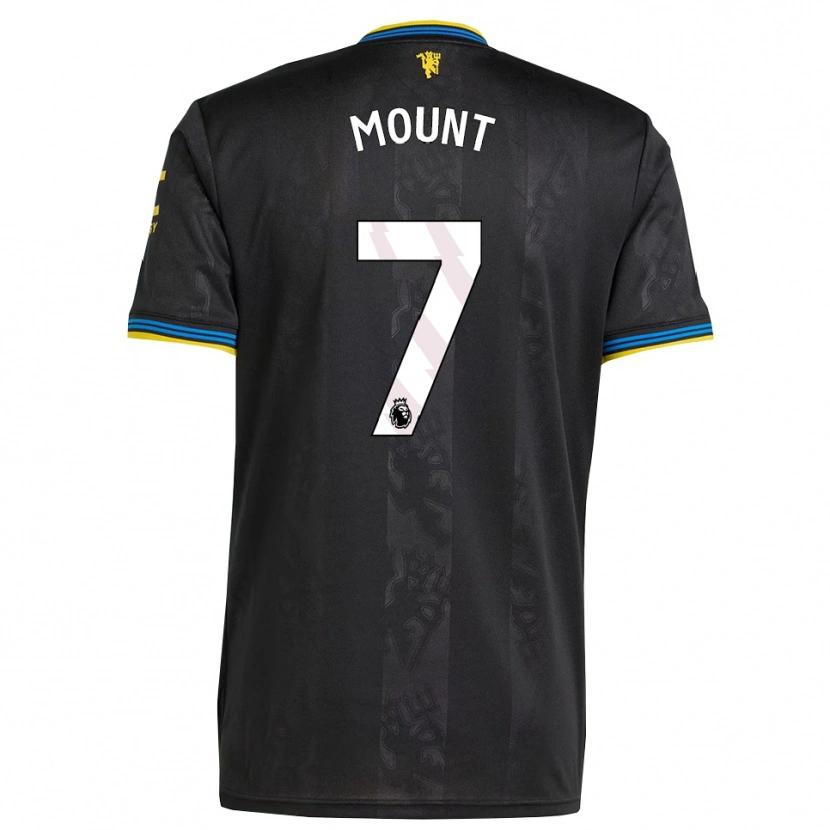 Danxen Kobiety Mason Mount #7 Czarno-Żółto-Niebieski Trzeci Komplet Koszulka 2025/26 Koszulki Klubowe