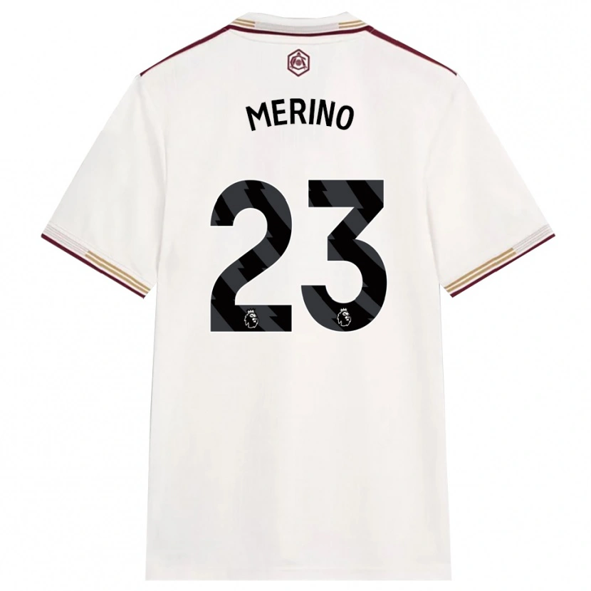 Danxen Kobiety Mikel Merino #23 Złamana Biel Burgund Trzeci Komplet Koszulka 2025/26 Koszulki Klubowe