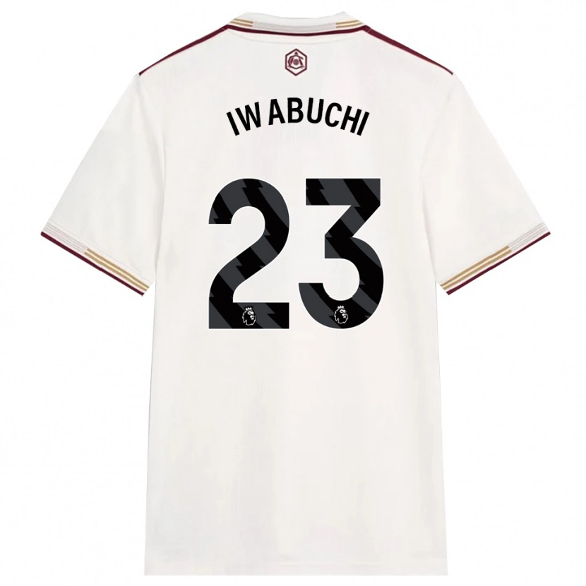 Danxen Kobiety Mana Iwabuchi #23 Złamana Biel Burgund Trzeci Komplet Koszulka 2025/26 Koszulki Klubowe