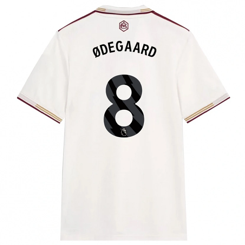 Danxen Kobiety Martin Ødegaard #8 Złamana Biel Burgund Trzeci Komplet Koszulka 2025/26 Koszulki Klubowe