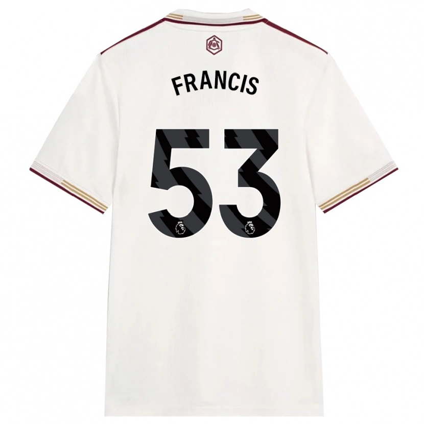 Danxen Kobiety Jack Henry Francis #53 Złamana Biel Burgund Trzeci Komplet Koszulka 2025/26 Koszulki Klubowe