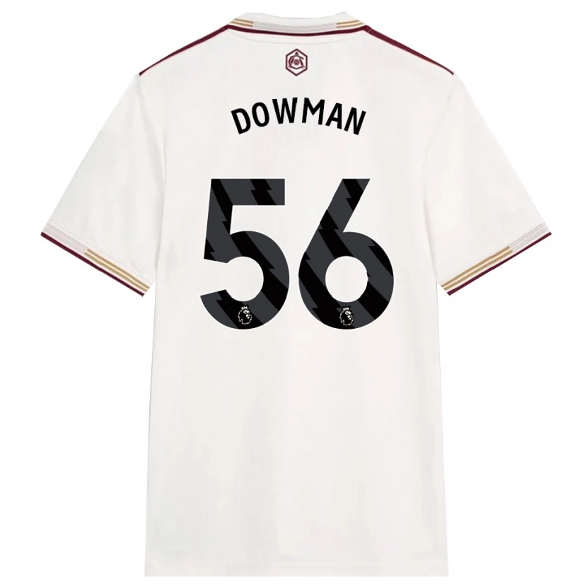 Danxen Kobiety Max Dowman #56 Złamana Biel Burgund Trzeci Komplet Koszulka 2025/26 Koszulki Klubowe