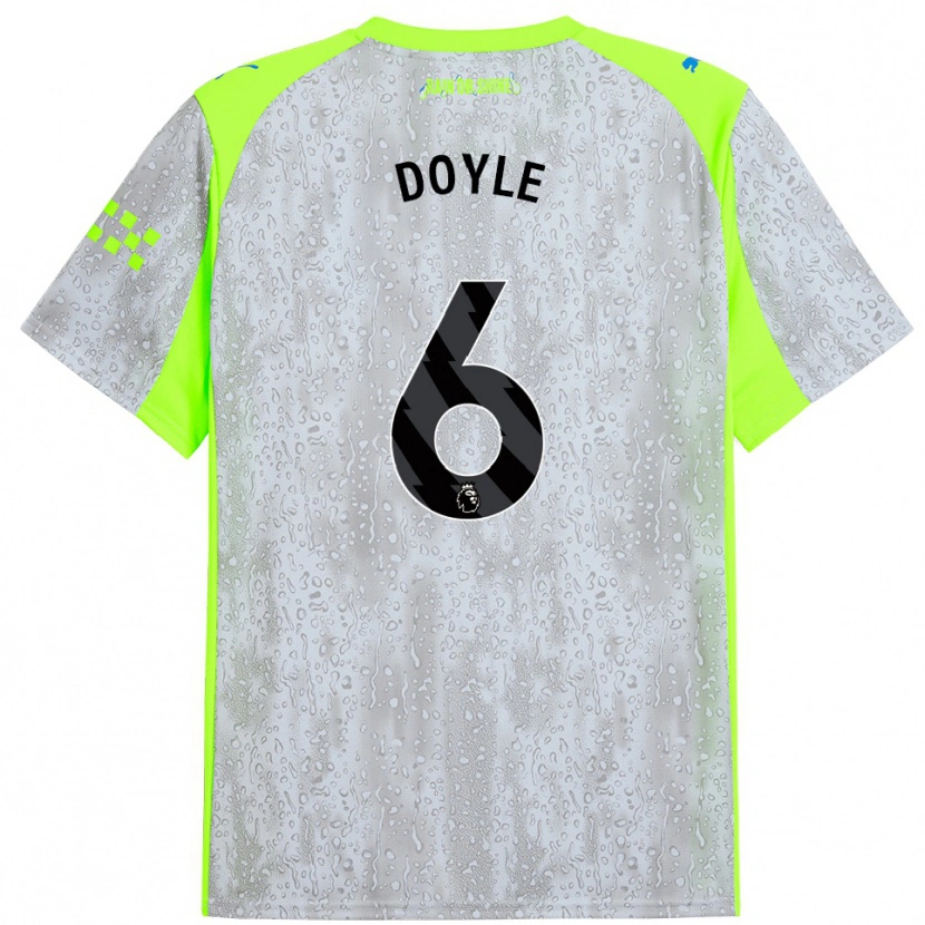 Danxen Kobiety Callum Doyle #6 Szaro-Żółty Trzeci Komplet Koszulka 2025/26 Koszulki Klubowe
