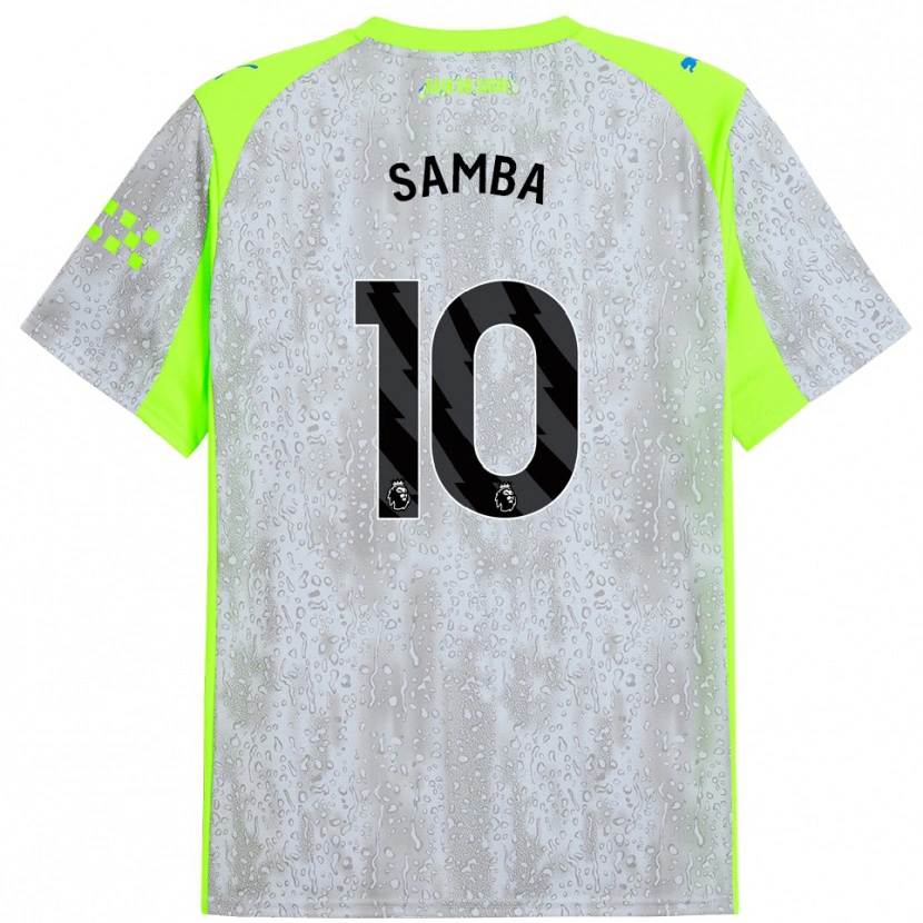 Danxen Kobiety Tyrone Samba #10 Szaro-Żółty Trzeci Komplet Koszulka 2025/26 Koszulki Klubowe