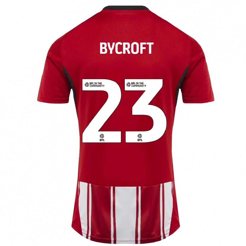 Danxen Dzieci Jack Bycroft #23 Czerwony Biały Czarny Domowa Koszulka 2025/26 Koszulki Klubowe