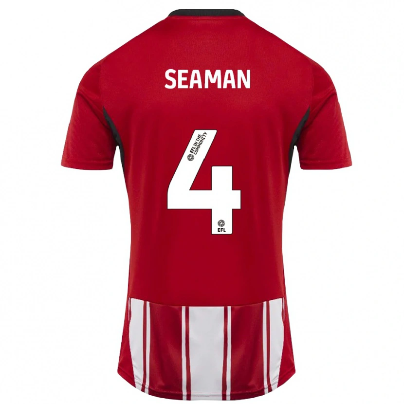 Danxen Dzieci Jaydee Seaman #4 Czerwony Biały Czarny Domowa Koszulka 2025/26 Koszulki Klubowe