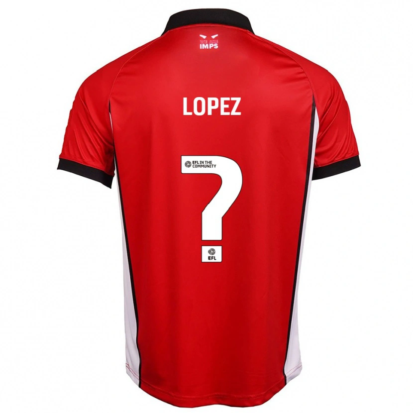 Danxen Dzieci Jersey Lopez #0 Czerwony Biały Domowa Koszulka 2025/26 Koszulki Klubowe
