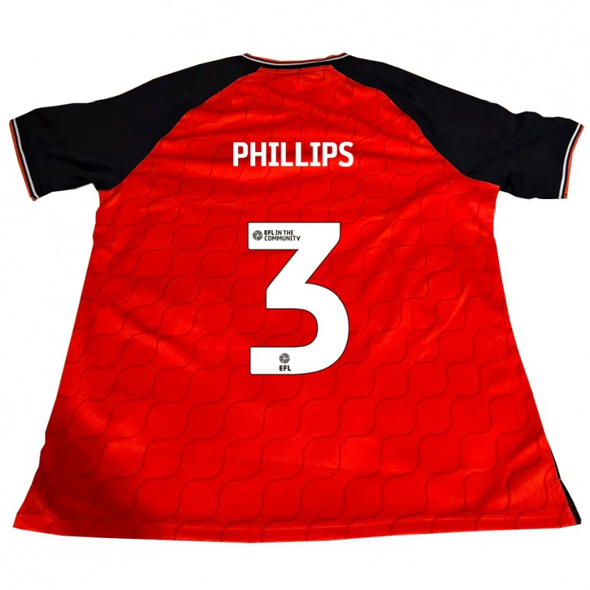 Danxen Dzieci Josh Phillips #3 Pomarańczowy Czarny Biały Domowa Koszulka 2025/26 Koszulki Klubowe
