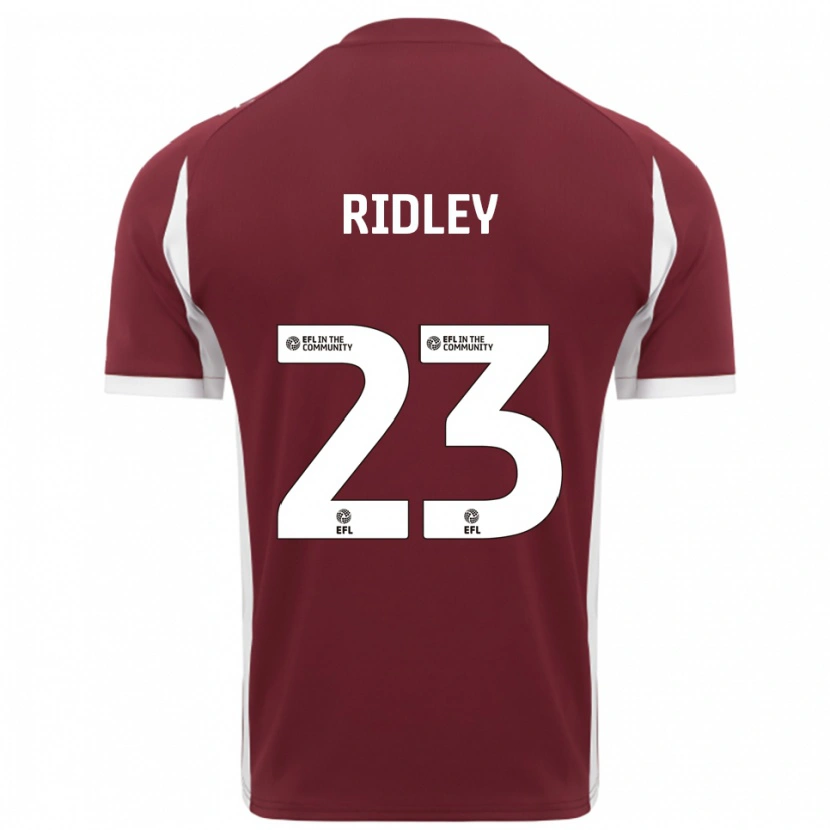 Danxen Dzieci Paige Ridley #23 Burgund Biały Domowa Koszulka 2025/26 Koszulki Klubowe