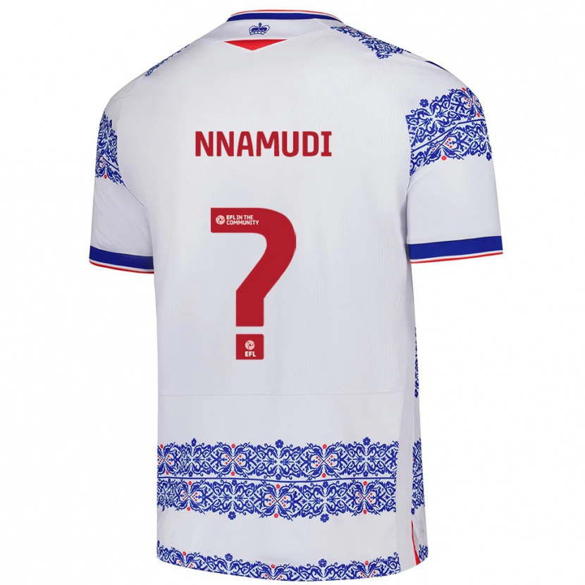 Danxen Dzieci Denim Nnamudi #0 Biały Niebieski Domowa Koszulka 2025/26 Koszulki Klubowe