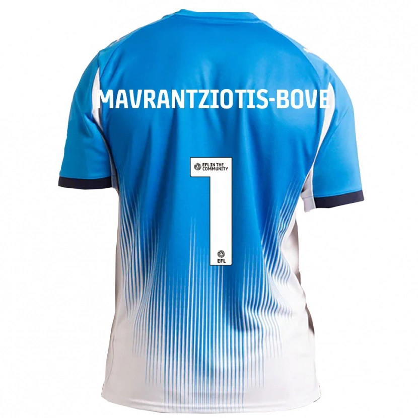 Danxen Dzieci Kane Mavrantziotis-Bove #1 Niebieski Biały Domowa Koszulka 2025/26 Koszulki Klubowe