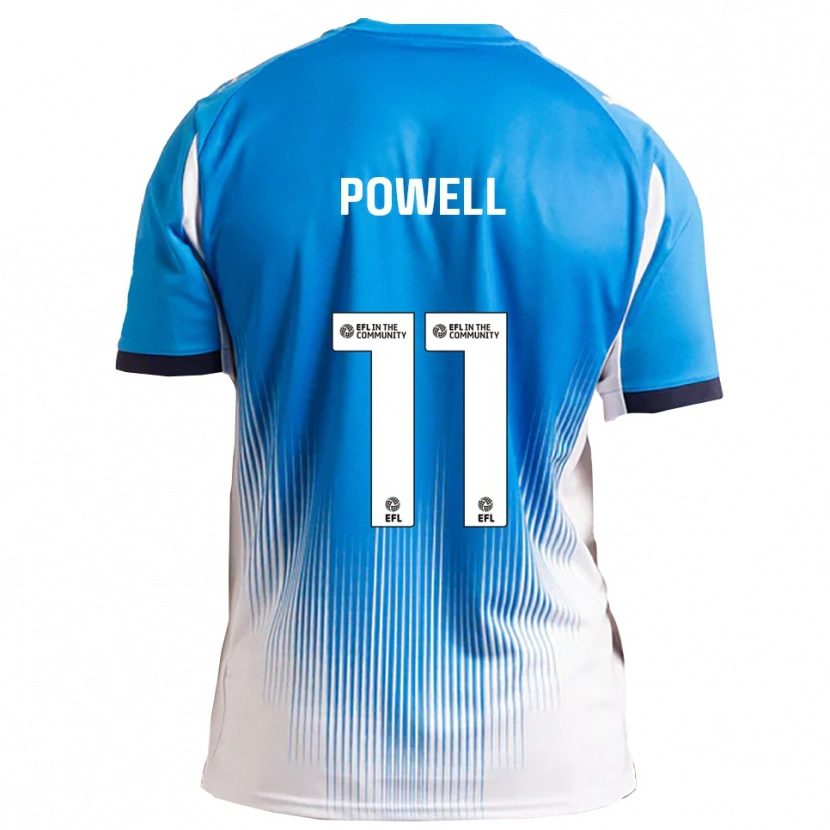 Danxen Dzieci Nick Powell #11 Niebieski Biały Domowa Koszulka 2025/26 Koszulki Klubowe