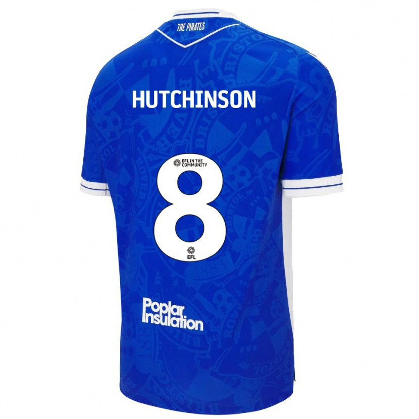 Danxen Dzieci Isaac Hutchinson #8 Niebieski Biały Domowa Koszulka 2025/26 Koszulki Klubowe