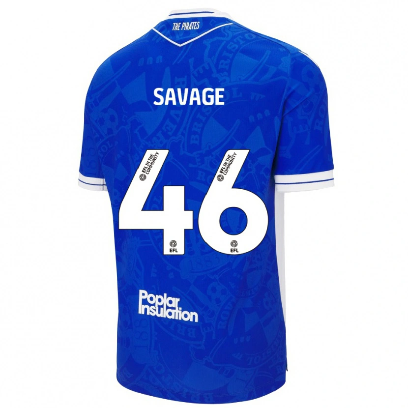 Danxen Dzieci Taelan Savage #46 Niebieski Biały Domowa Koszulka 2025/26 Koszulki Klubowe
