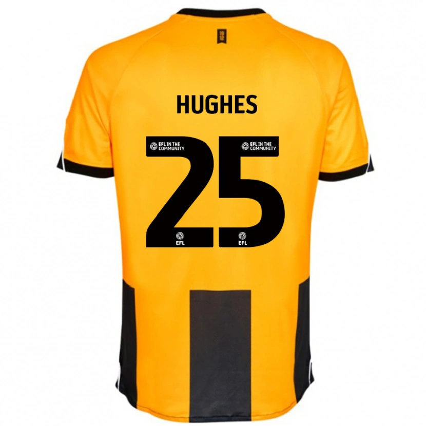 Danxen Dzieci Ben Hughes #25 Pomarańczowy Czarny Domowa Koszulka 2025/26 Koszulki Klubowe