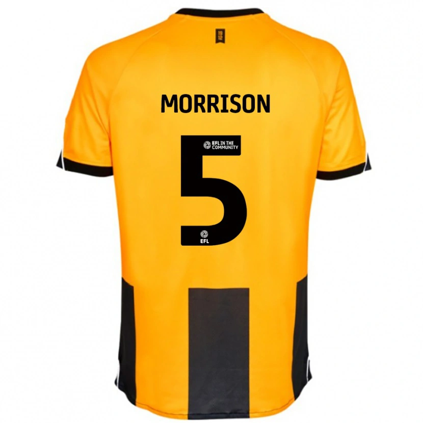 Danxen Dzieci Michael Morrison #5 Pomarańczowy Czarny Domowa Koszulka 2025/26 Koszulki Klubowe