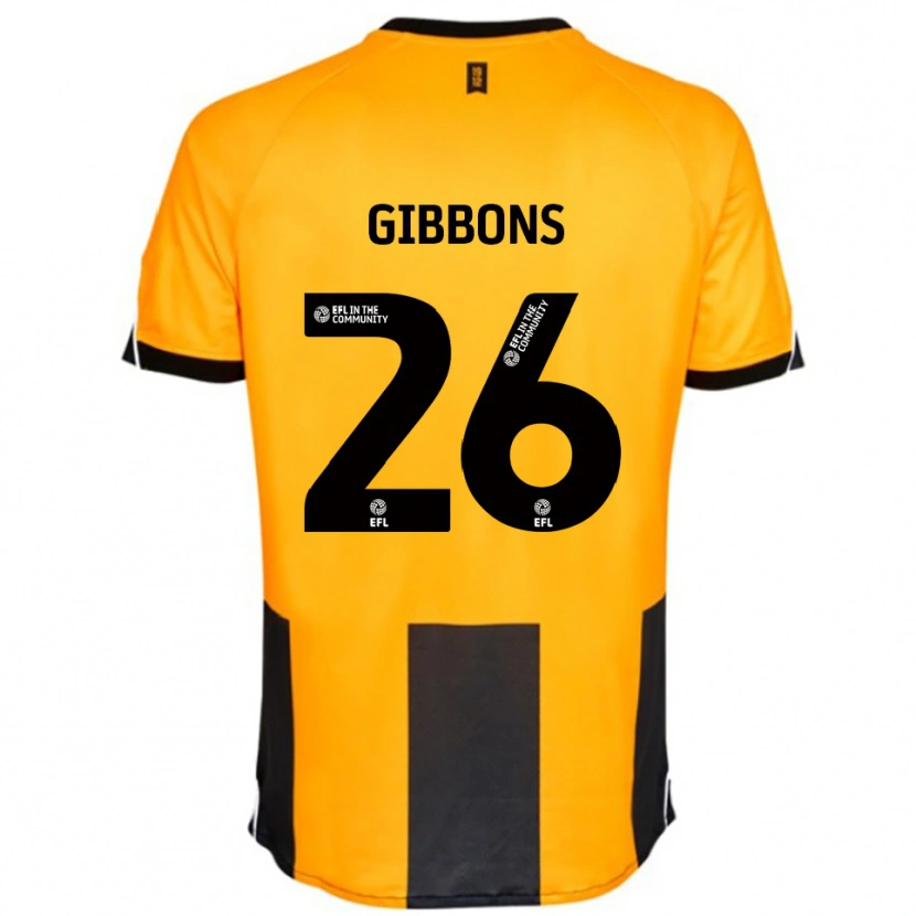 Danxen Dzieci James Gibbons #26 Pomarańczowy Czarny Domowa Koszulka 2025/26 Koszulki Klubowe