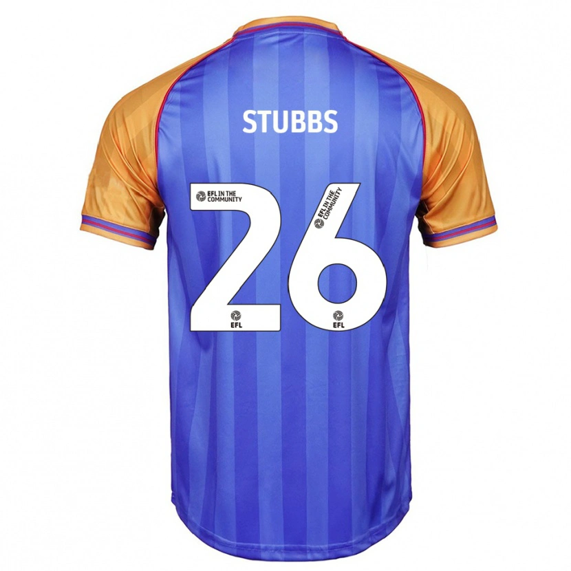 Danxen Dzieci Sam Stubbs #26 Niebieski Pomarańczowy Domowa Koszulka 2025/26 Koszulki Klubowe