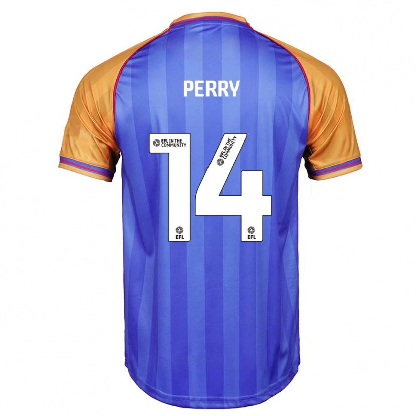 Danxen Dzieci Taylor Perry #14 Niebieski Pomarańczowy Domowa Koszulka 2025/26 Koszulki Klubowe