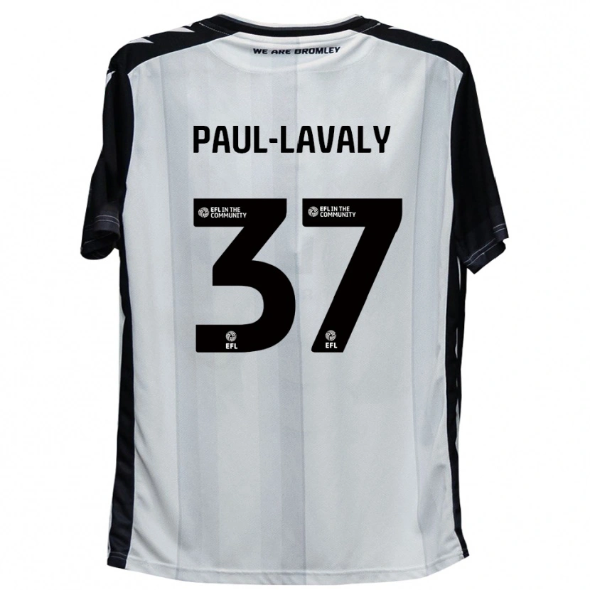Danxen Dzieci Nathan Paul-Lavaly #37 Biały Czarny Domowa Koszulka 2025/26 Koszulki Klubowe
