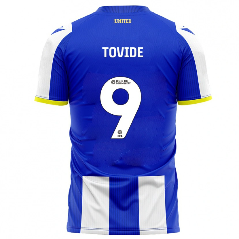 Danxen Dzieci Samson Tovide #9 Niebieski Biały Domowa Koszulka 2025/26 Koszulki Klubowe