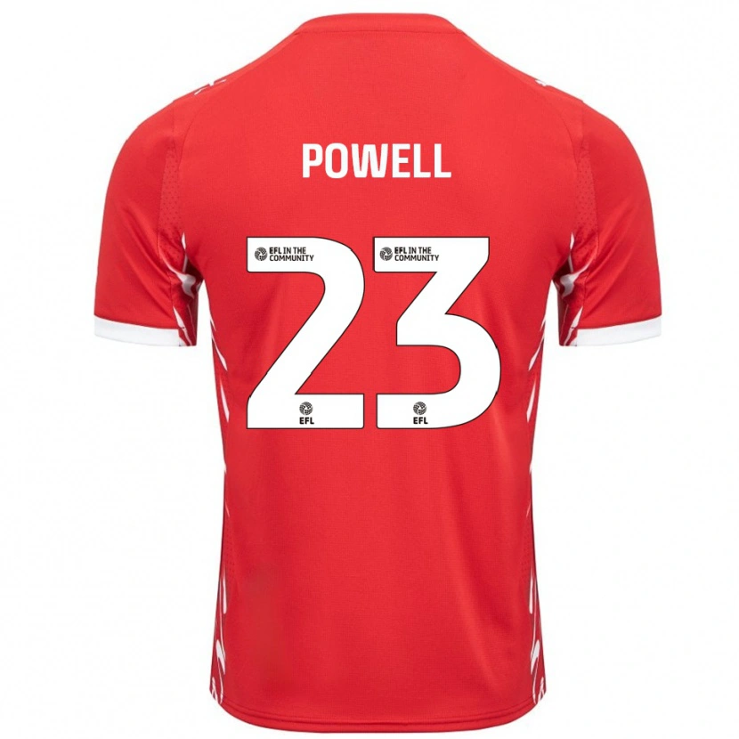 Danxen Dzieci Jack Powell #23 Czerwony Biały Domowa Koszulka 2025/26 Koszulki Klubowe