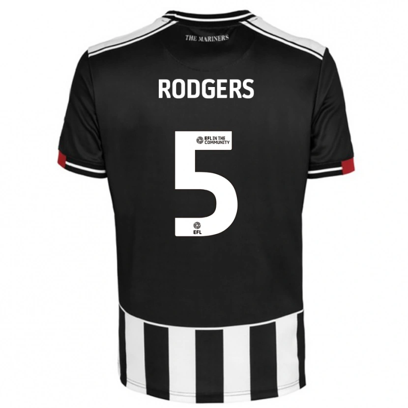 Danxen Dzieci Harvey Rodgers #5 Czarny Biały Czerwony Domowa Koszulka 2025/26 Koszulki Klubowe