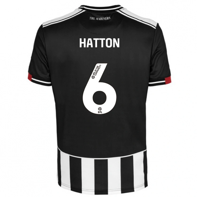 Danxen Dzieci Charlie Hatton #6 Czarny Biały Czerwony Domowa Koszulka 2025/26 Koszulki Klubowe