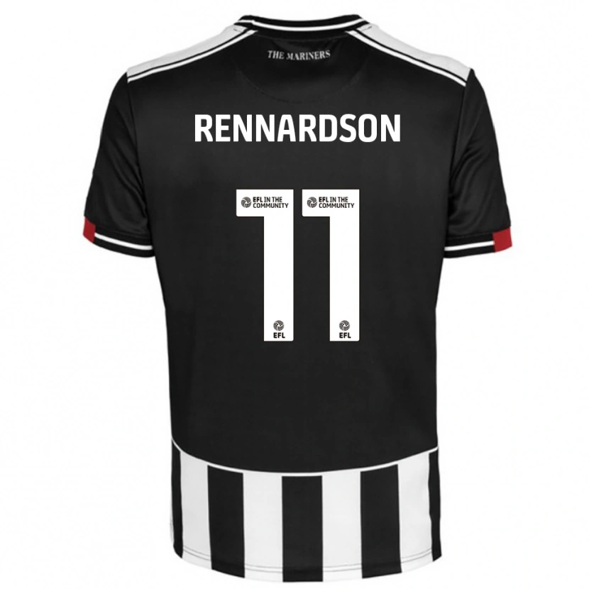Danxen Dzieci Tom Rennardson #11 Czarny Biały Czerwony Domowa Koszulka 2025/26 Koszulki Klubowe