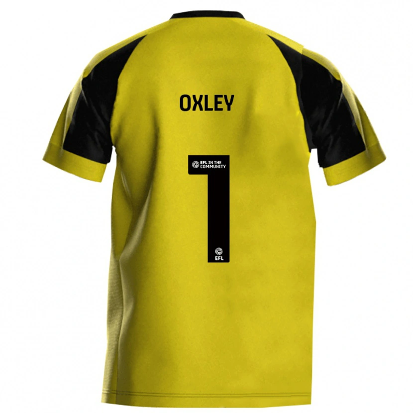 Danxen Dzieci Mark Oxley #1 Żółty Szary Domowa Koszulka 2025/26 Koszulki Klubowe