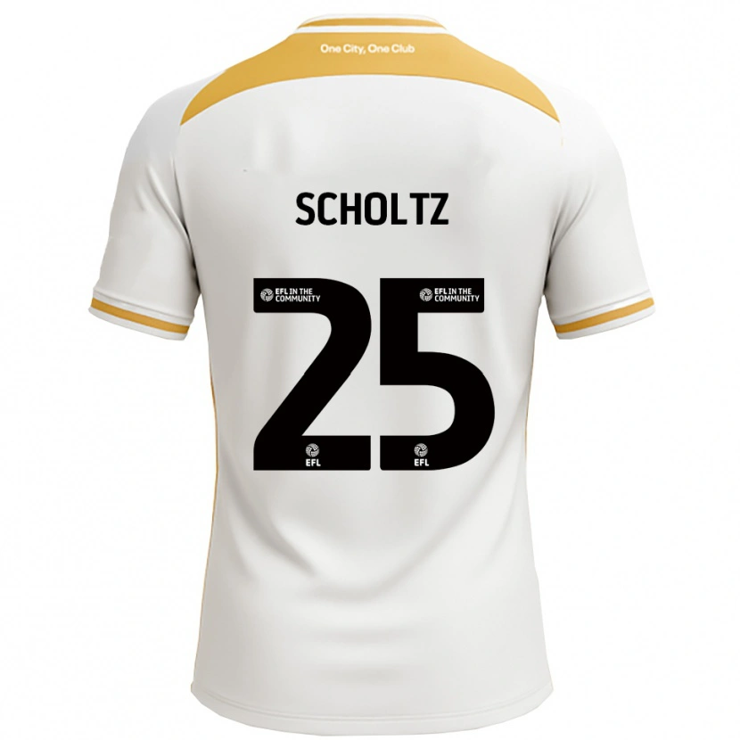 Danxen Dzieci Phoenix Scholtz #25 Biały Złoty Domowa Koszulka 2025/26 Koszulki Klubowe