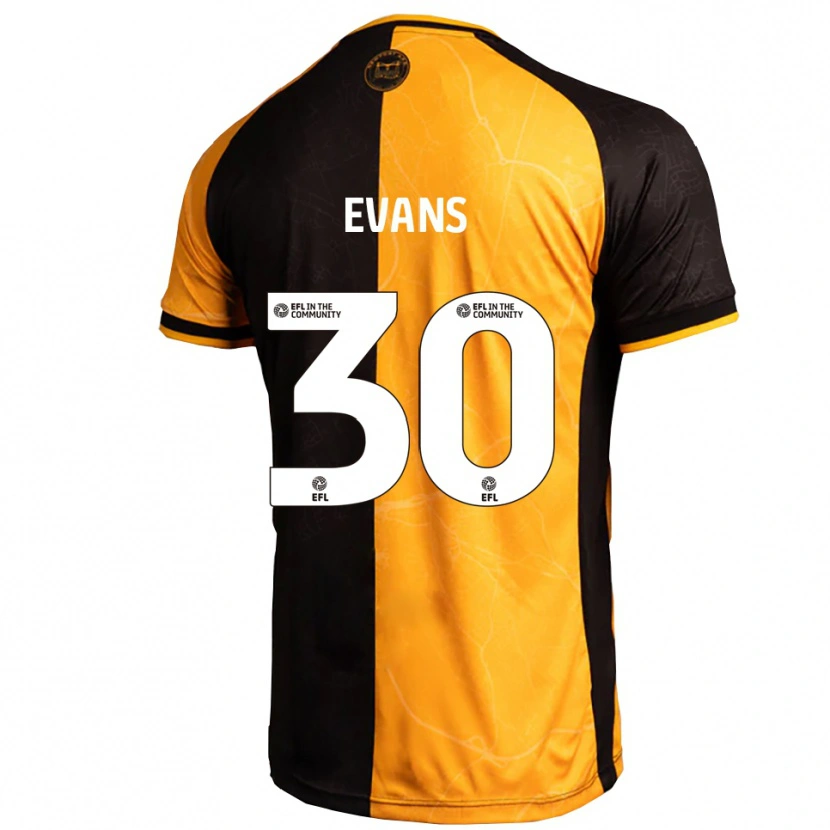 Danxen Dzieci Corey Evans #30 Żółty Czarny Domowa Koszulka 2025/26 Koszulki Klubowe