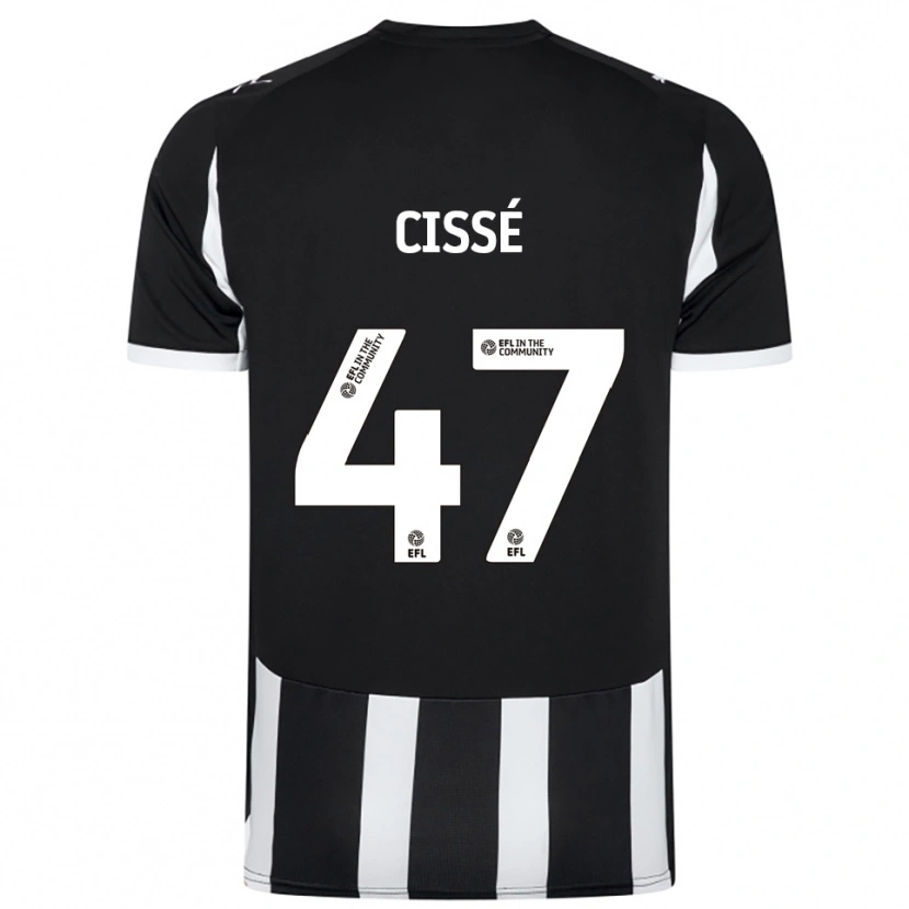 Danxen Dzieci Cassius Cissé #47 Czarny Biały Domowa Koszulka 2025/26 Koszulki Klubowe